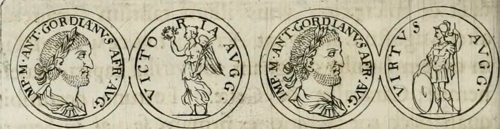 An illustration from Thesaurus numismatum e musaeo Caroli Patini, 1672, leaf 105