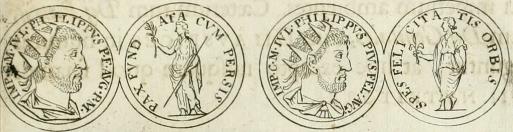 An illustration from Thesaurus numismatum e musaeo Caroli Patini, 1672, leaf 106