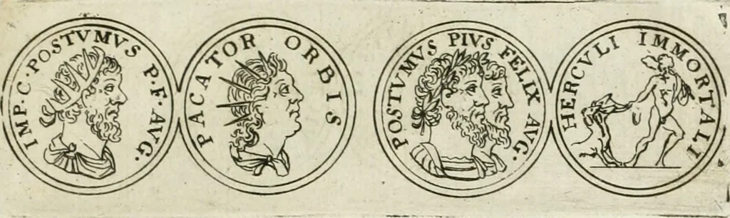 An illustration from Thesaurus numismatum e musaeo Caroli Patini, 1672, leaf 108