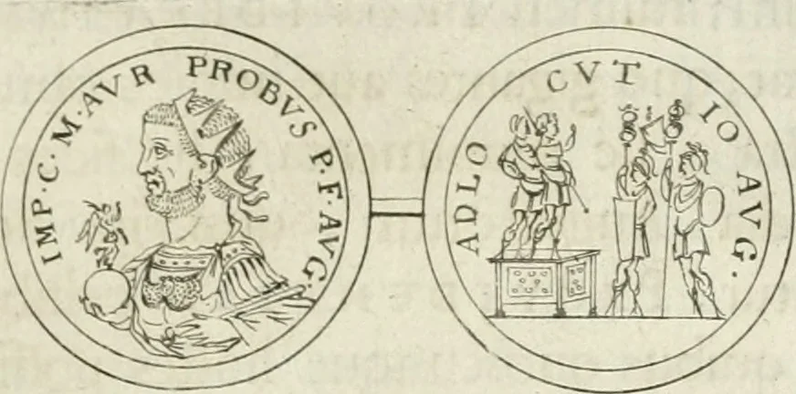 An illustration from Thesaurus numismatum e musaeo Caroli Patini, 1672, leaf 110