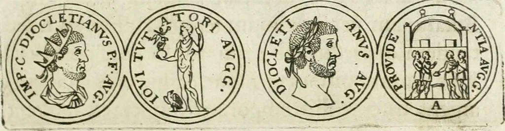 An illustration from Thesaurus numismatum e musaeo Caroli Patini, 1672, leaf 110