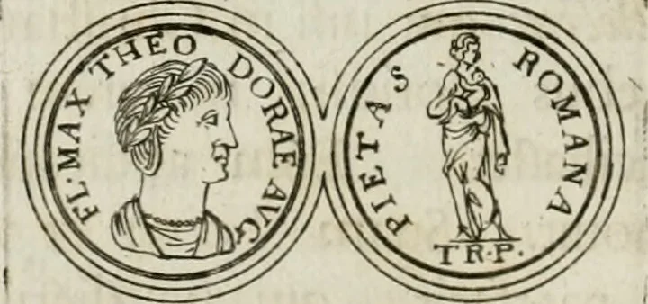 An illustration from Thesaurus numismatum e musaeo Caroli Patini, 1672, leaf 111