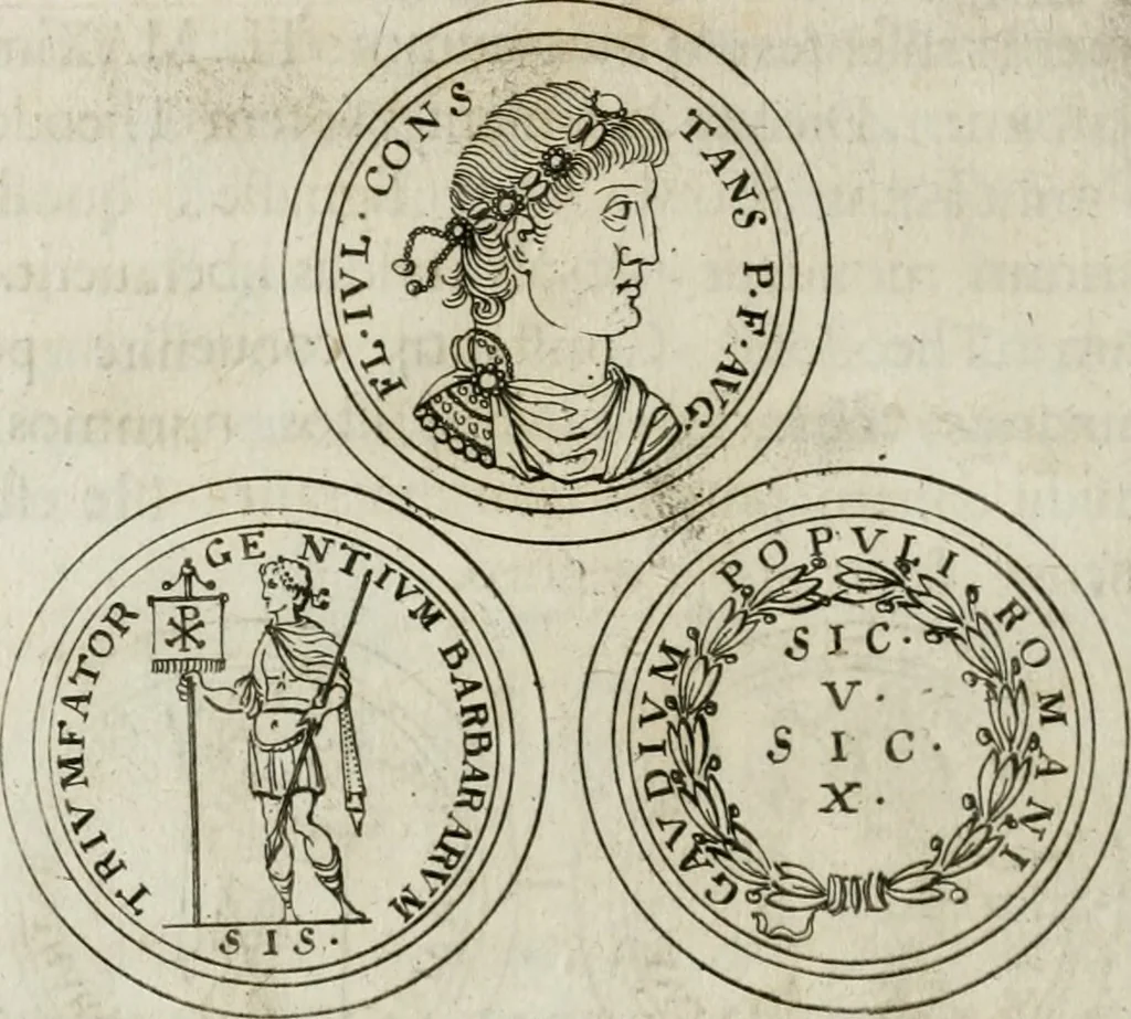 An illustration from Thesaurus numismatum e musaeo Caroli Patini, 1672, leaf 113