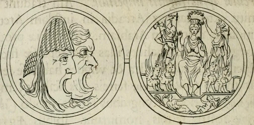 An illustration from Thesaurus numismatum e musaeo Caroli Patini, 1672, leaf 119