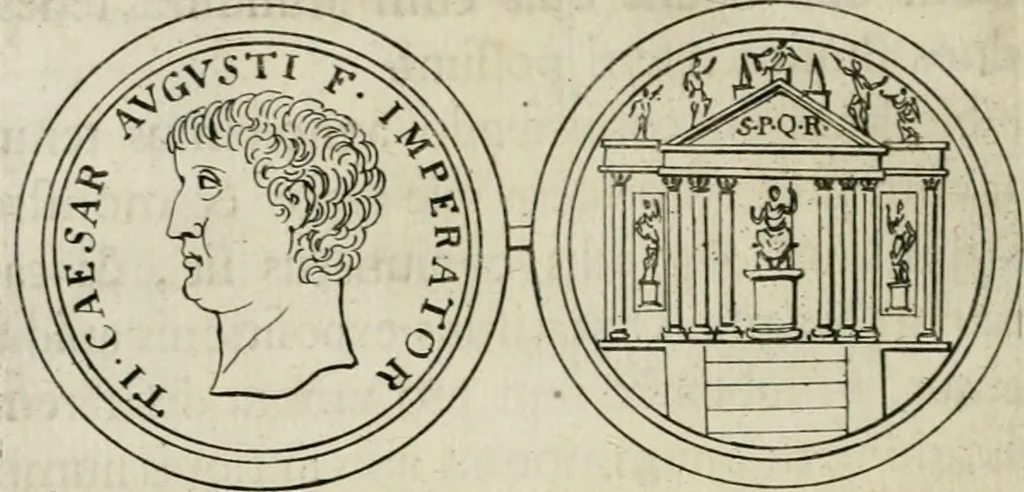 An illustration from Thesaurus numismatum e musaeo Caroli Patini, 1672, leaf 121