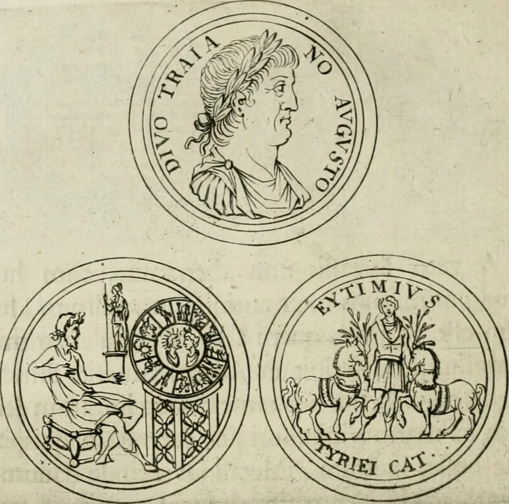 An illustration from Thesaurus numismatum e musaeo Caroli Patini, 1672, leaf 123