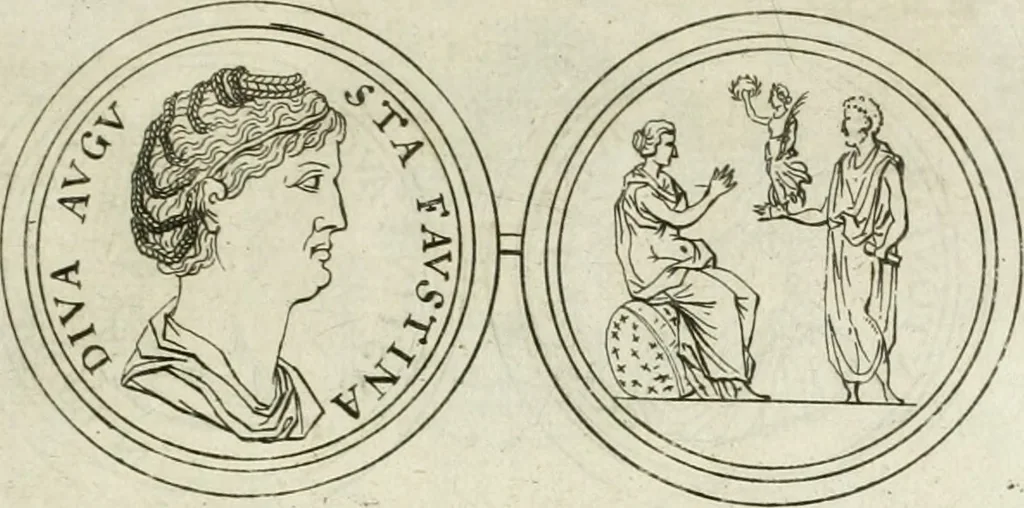 An illustration from Thesaurus numismatum e musaeo Caroli Patini, 1672, leaf 128
