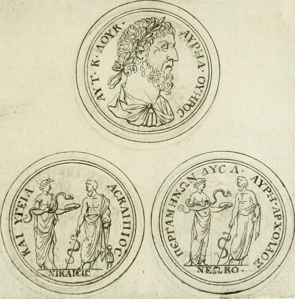 An illustration from Thesaurus numismatum e musaeo Caroli Patini, 1672, leaf 130
