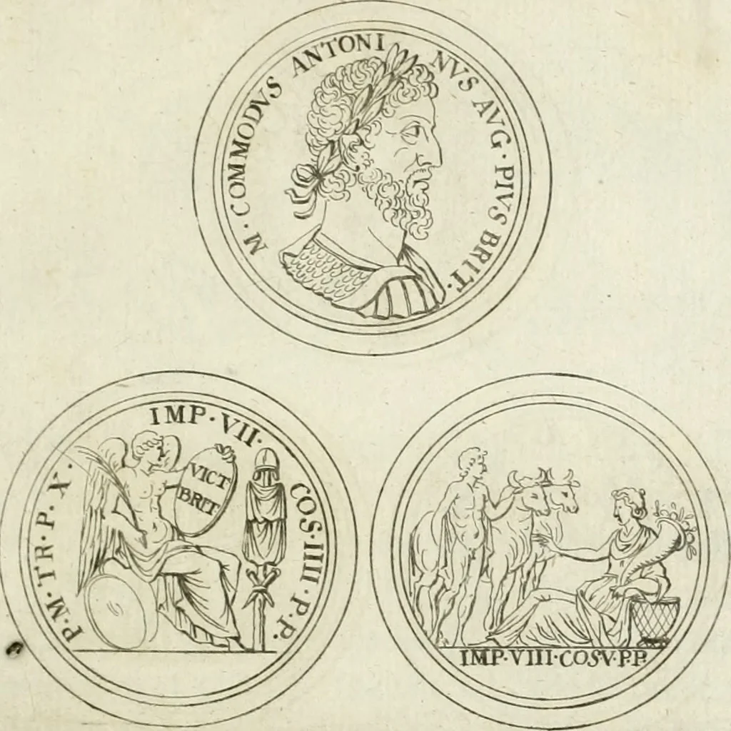 An illustration from Thesaurus numismatum e musaeo Caroli Patini, 1672, leaf 132