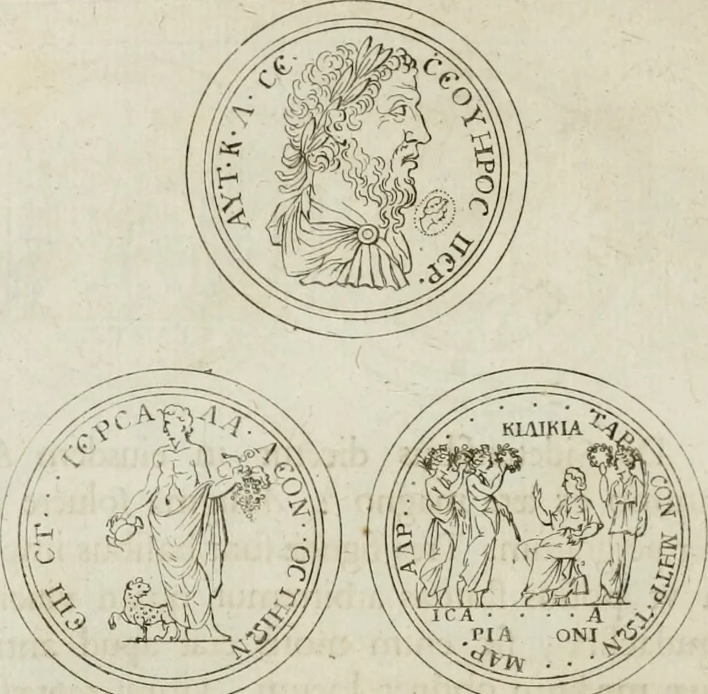 An illustration from Thesaurus numismatum e musaeo Caroli Patini, 1672, leaf 135