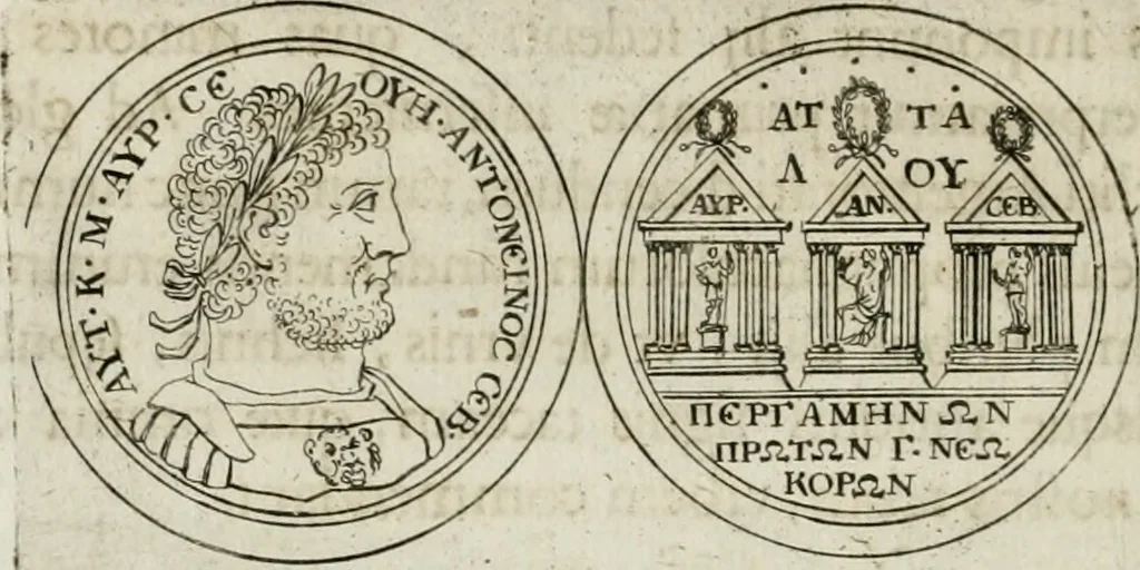 An illustration from Thesaurus numismatum e musaeo Caroli Patini, 1672, leaf 137