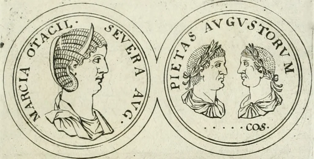 An illustration from Thesaurus numismatum e musaeo Caroli Patini, 1672, leaf 146