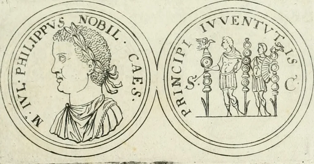 An illustration from Thesaurus numismatum e musaeo Caroli Patini, 1672, leaf 146