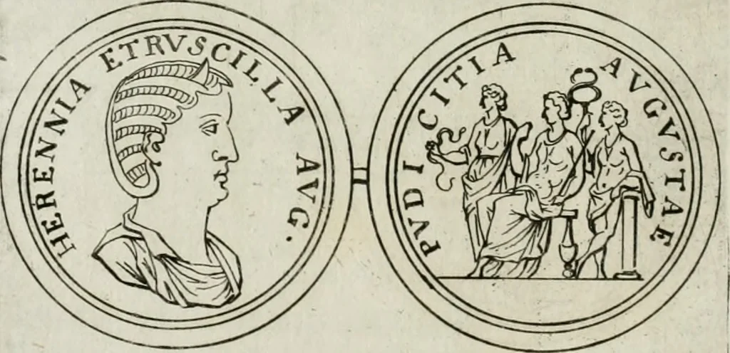 An illustration from Thesaurus numismatum e musaeo Caroli Patini, 1672, leaf 147