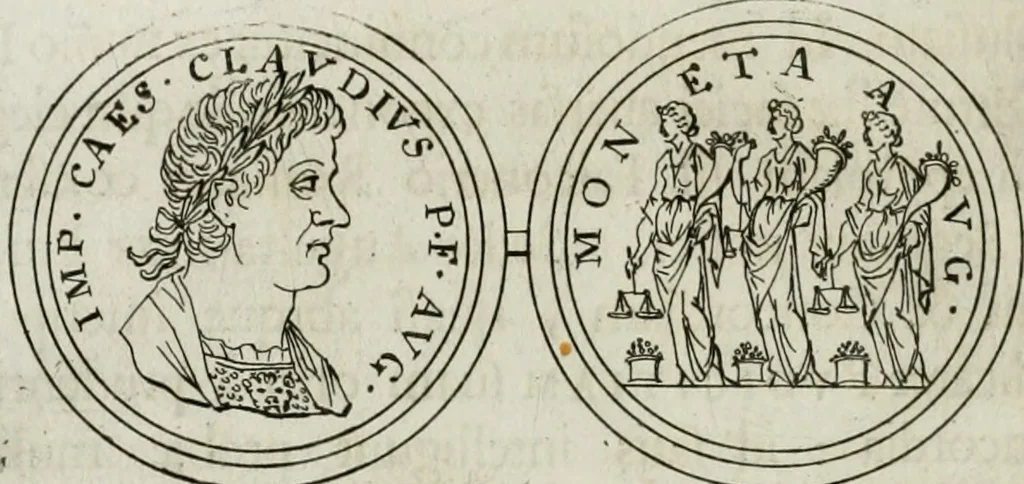 An illustration from Thesaurus numismatum e musaeo Caroli Patini, 1672, leaf 149