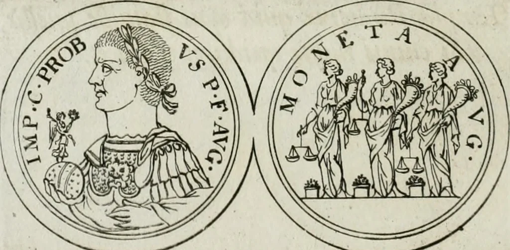 An illustration from Thesaurus numismatum e musaeo Caroli Patini, 1672, leaf 149