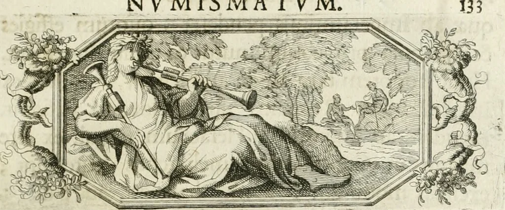 An illustration from Thesaurus numismatum e musaeo Caroli Patini, 1672, leaf 152