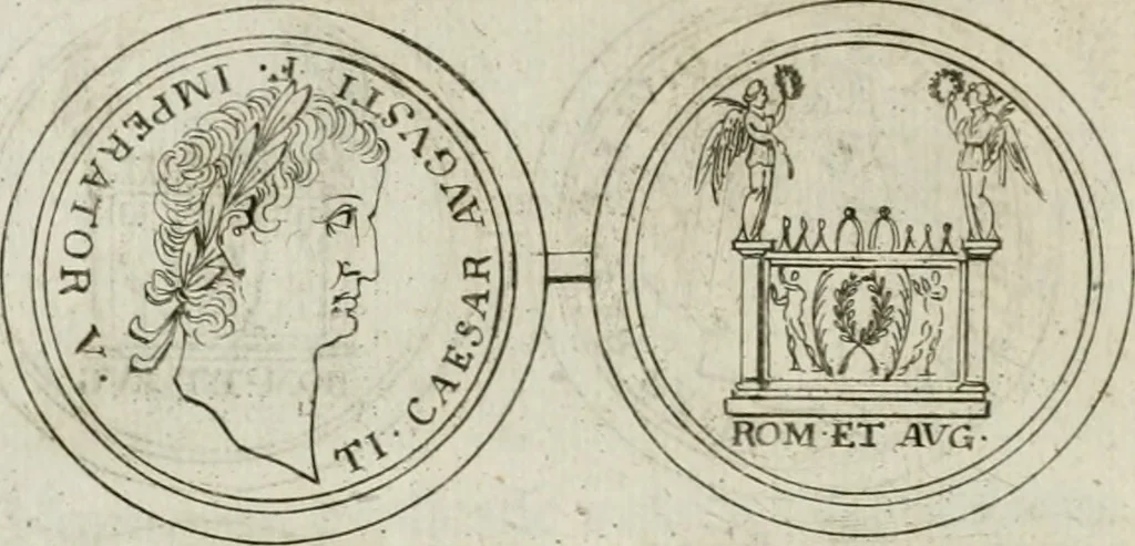 An illustration from Thesaurus numismatum e musaeo Caroli Patini, 1672, leaf 159