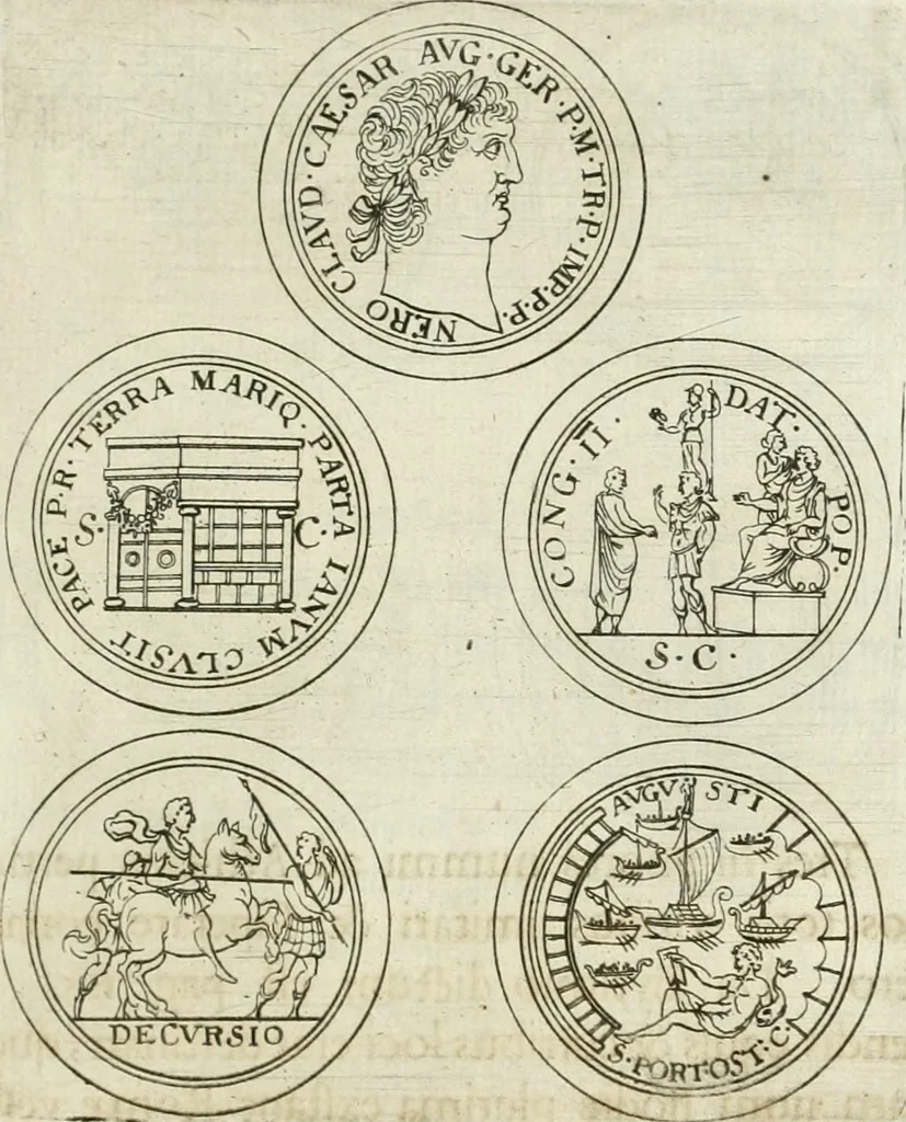 An illustration from Thesaurus numismatum e musaeo Caroli Patini, 1672, leaf 162