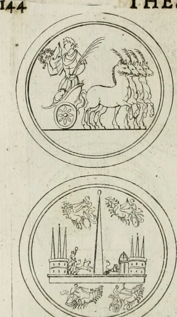 An illustration from Thesaurus numismatum e musaeo Caroli Patini, 1672, leaf 163