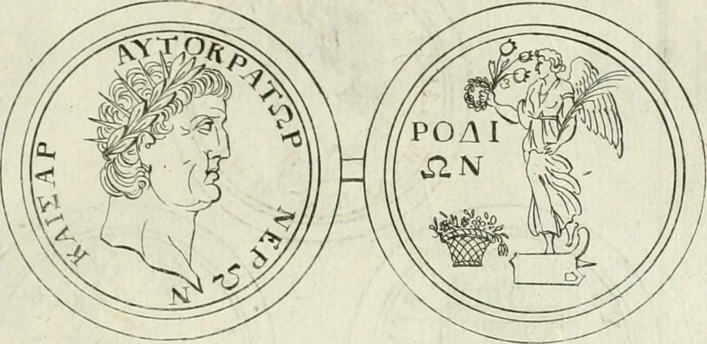 An illustration from Thesaurus numismatum e musaeo Caroli Patini, 1672, leaf 164