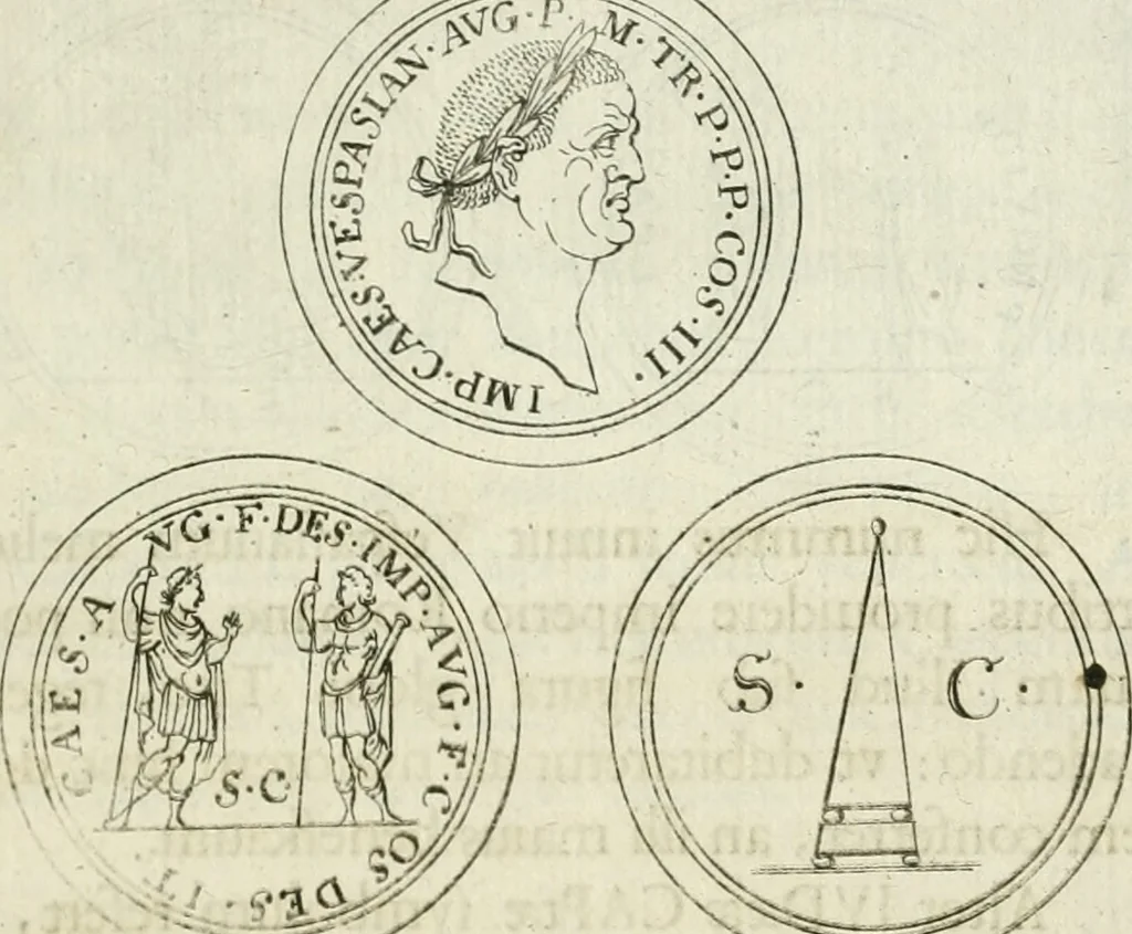 An illustration from Thesaurus numismatum e musaeo Caroli Patini, 1672, leaf 168