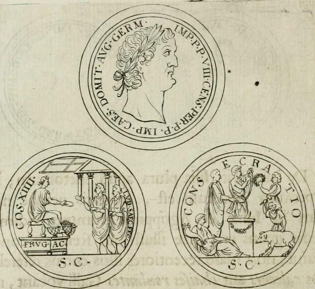 An illustration from Thesaurus numismatum e musaeo Caroli Patini, 1672, leaf 171
