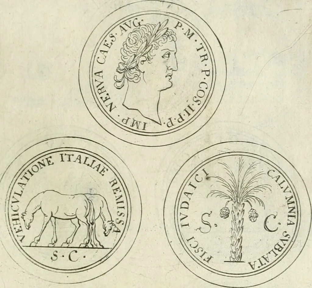 An illustration from Thesaurus numismatum e musaeo Caroli Patini, 1672, leaf 174