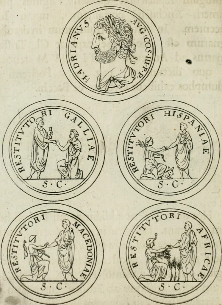 An illustration from Thesaurus numismatum e musaeo Caroli Patini, 1672, leaf 179