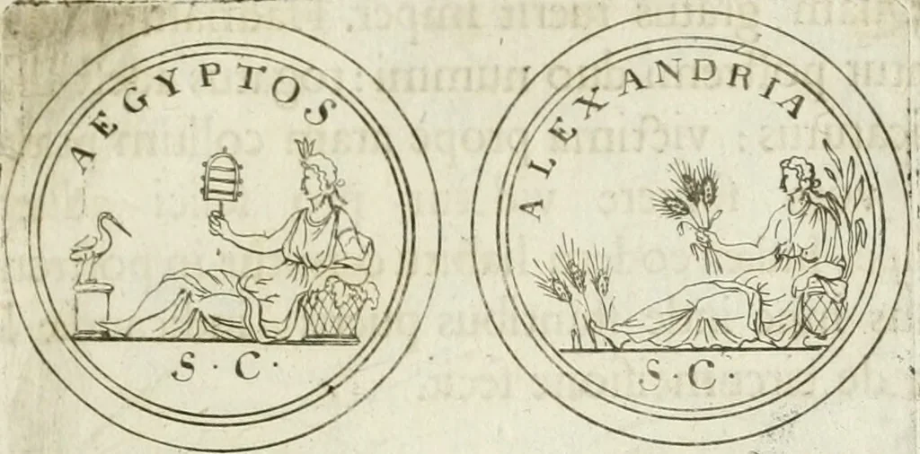 An illustration from Thesaurus numismatum e musaeo Caroli Patini, 1672, leaf 180