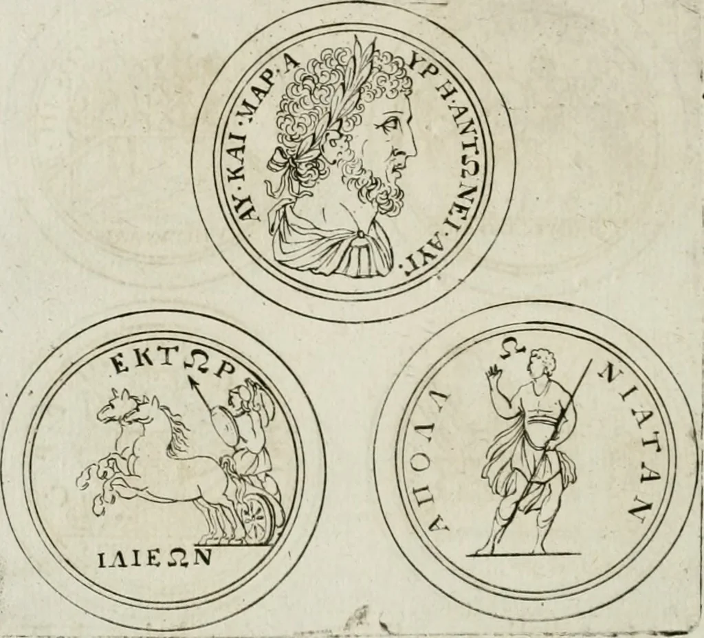 An illustration from Thesaurus numismatum e musaeo Caroli Patini, 1672, leaf 189