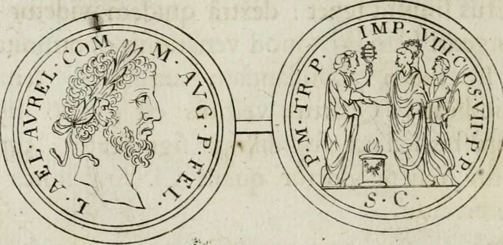 An illustration from Thesaurus numismatum e musaeo Caroli Patini, 1672, leaf 193