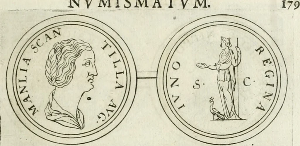 An illustration from Thesaurus numismatum e musaeo Caroli Patini, 1672, leaf 198