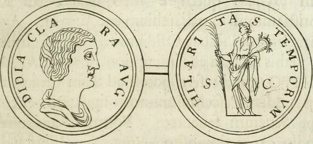 An illustration from Thesaurus numismatum e musaeo Caroli Patini, 1672, leaf 198