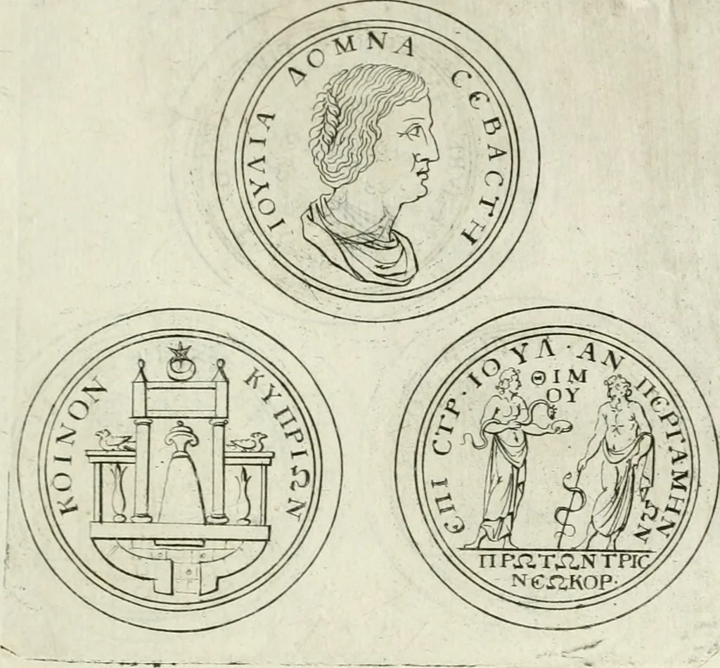 An illustration from Thesaurus numismatum e musaeo Caroli Patini, 1672, leaf 204