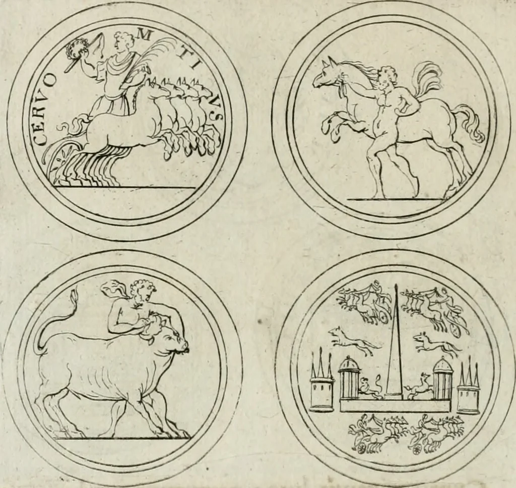 An illustration from Thesaurus numismatum e musaeo Caroli Patini, 1672, leaf 209
