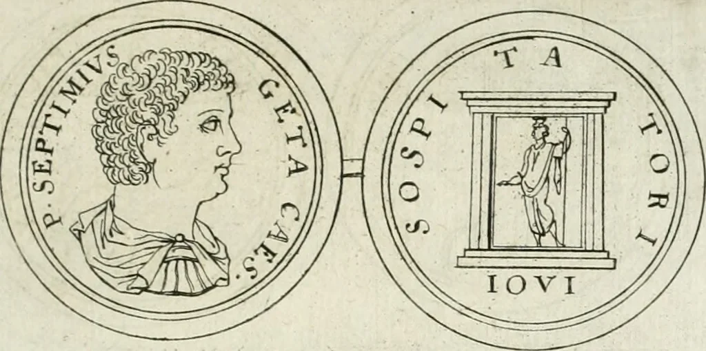 An illustration from Thesaurus numismatum e musaeo Caroli Patini, 1672, leaf 210