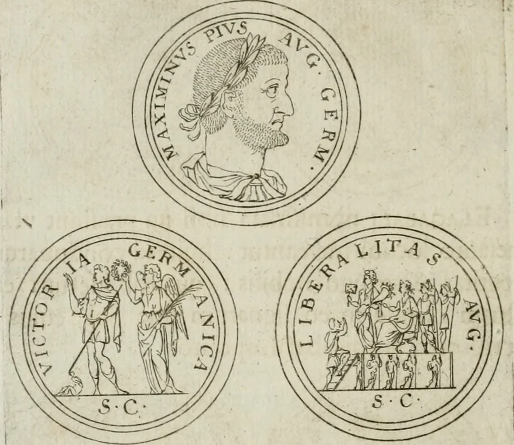 An illustration from Thesaurus numismatum e musaeo Caroli Patini, 1672, leaf 213