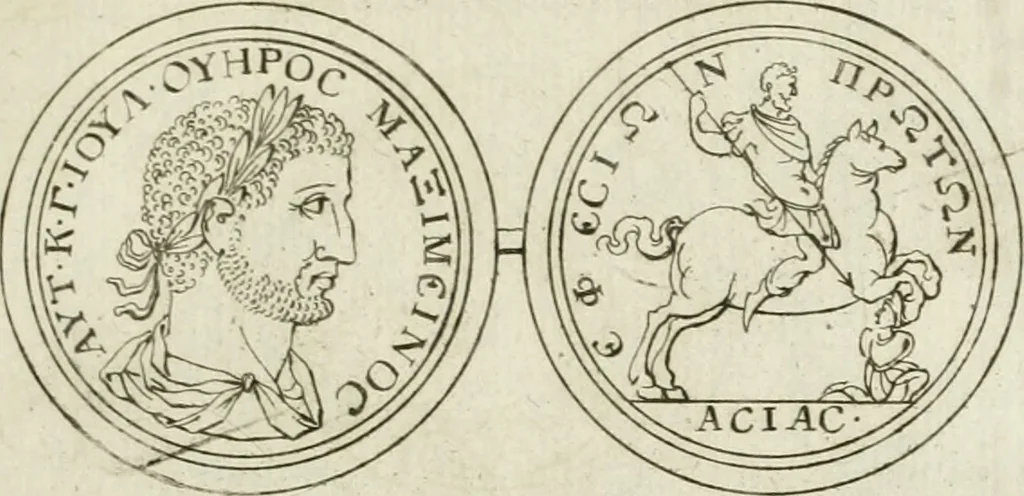 An illustration from Thesaurus numismatum e musaeo Caroli Patini, 1672, leaf 214