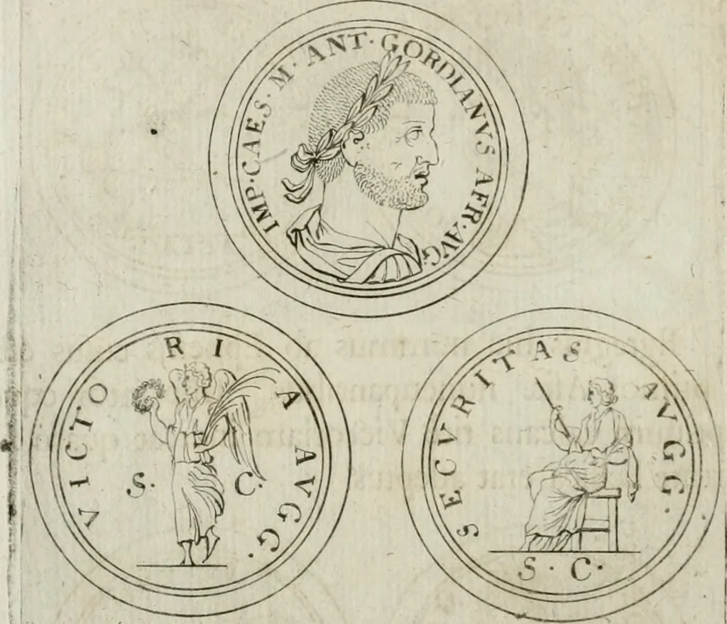 An illustration from Thesaurus numismatum e musaeo Caroli Patini, 1672, leaf 215