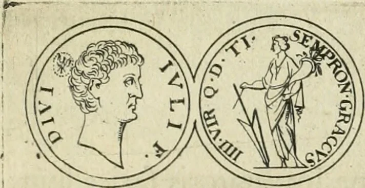 An illustration from Thesaurus numismatum e musaeo Caroli Patini, 1672, leaf 22