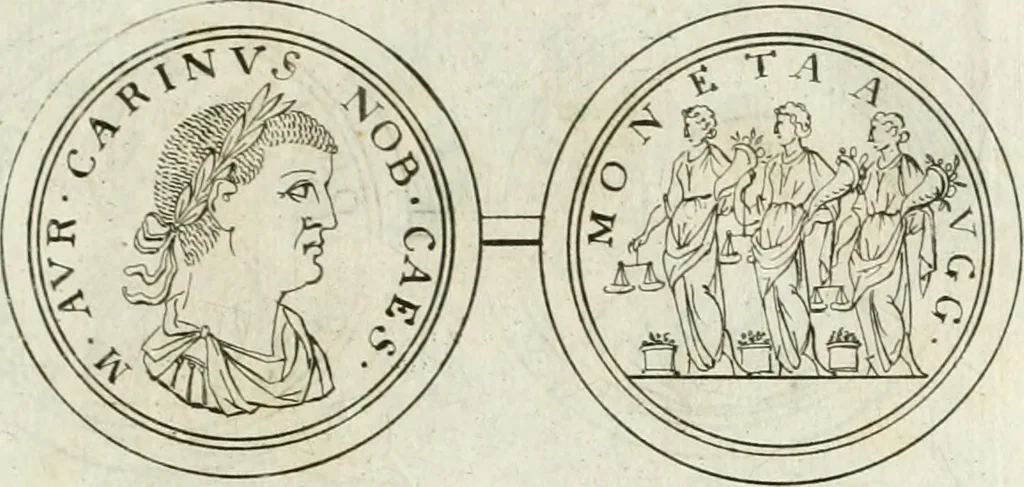 An illustration from Thesaurus numismatum e musaeo Caroli Patini, 1672, leaf 224