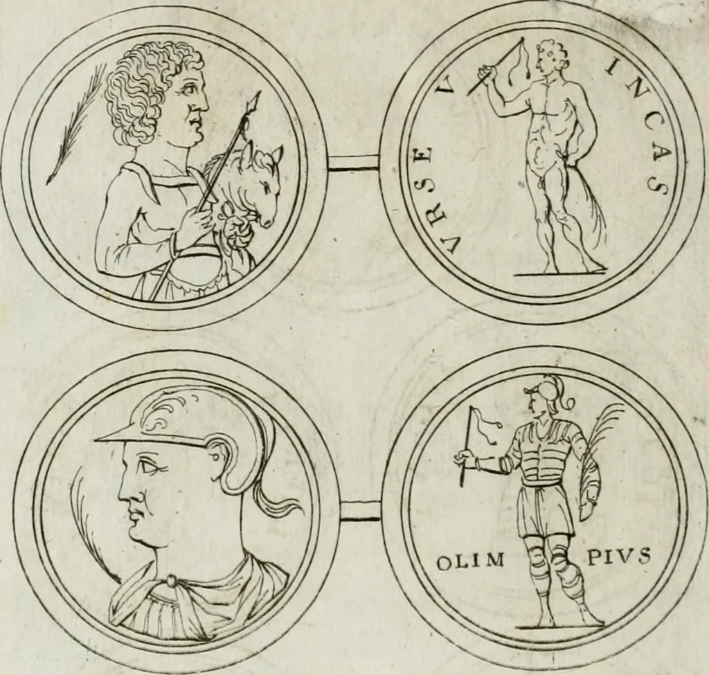 An illustration from Thesaurus numismatum e musaeo Caroli Patini, 1672, leaf 227