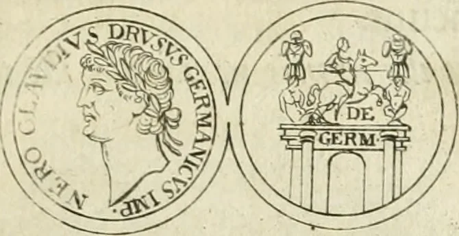An illustration from Thesaurus numismatum e musaeo Caroli Patini, 1672, leaf 24
