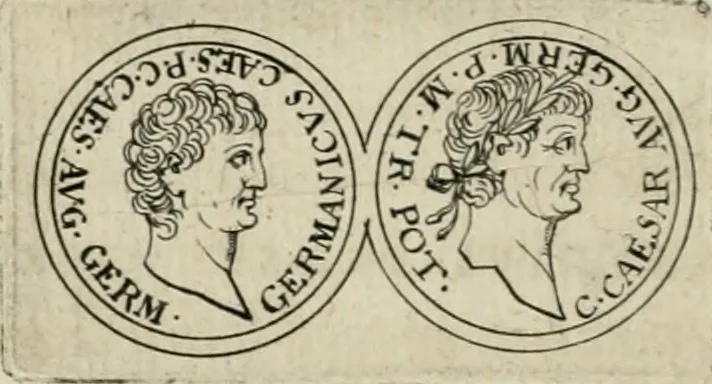An illustration from Thesaurus numismatum e musaeo Caroli Patini, 1672, leaf 25
