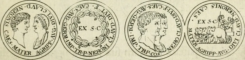 An illustration from Thesaurus numismatum e musaeo Caroli Patini, 1672, leaf 26