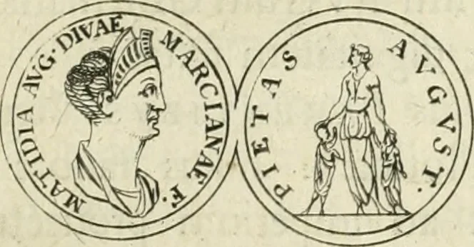 An illustration from Thesaurus numismatum e musaeo Caroli Patini, 1672, leaf 28