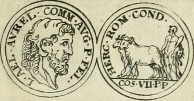 An illustration from Thesaurus numismatum e musaeo Caroli Patini, 1672, leaf 30