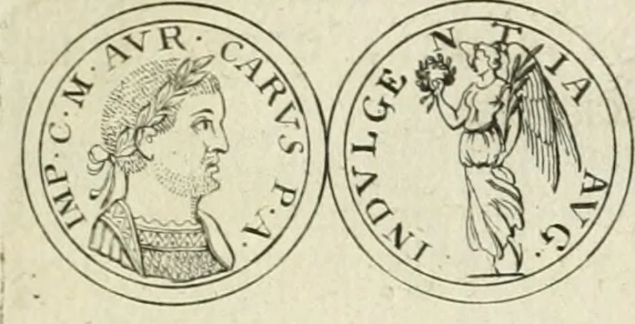 An illustration from Thesaurus numismatum e musaeo Caroli Patini, 1672, leaf 34
