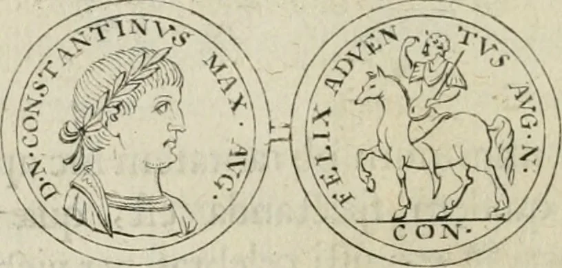 An illustration from Thesaurus numismatum e musaeo Caroli Patini, 1672, leaf 35